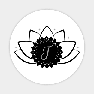 T - Lotus Flower Monogram Magnet